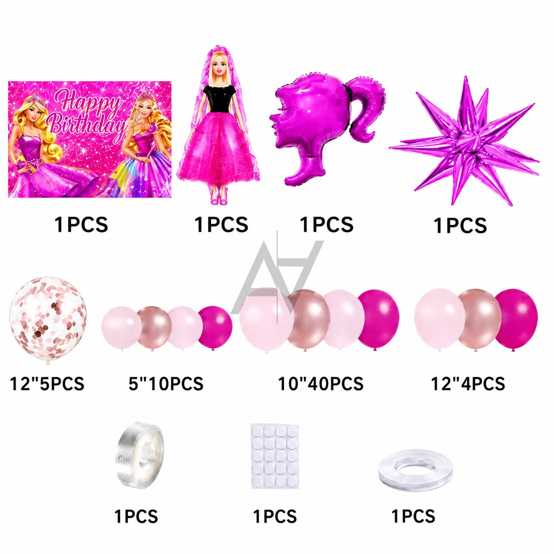 Happy Birthday Barbie Decoration kit