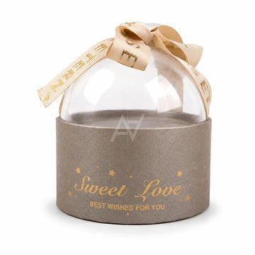 Golden Acrylic Round Box