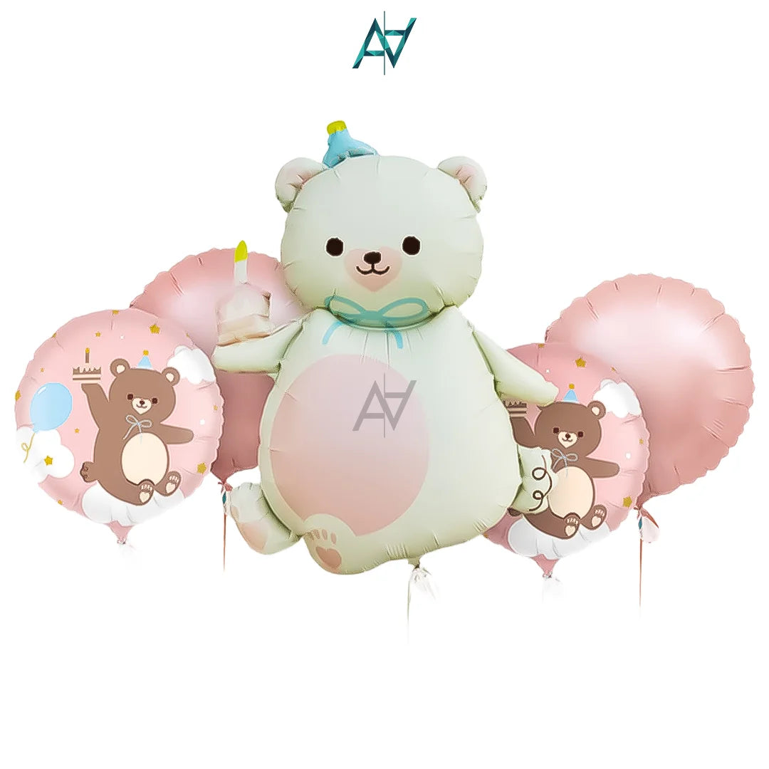Teddy Bear Foil Balloon Set
