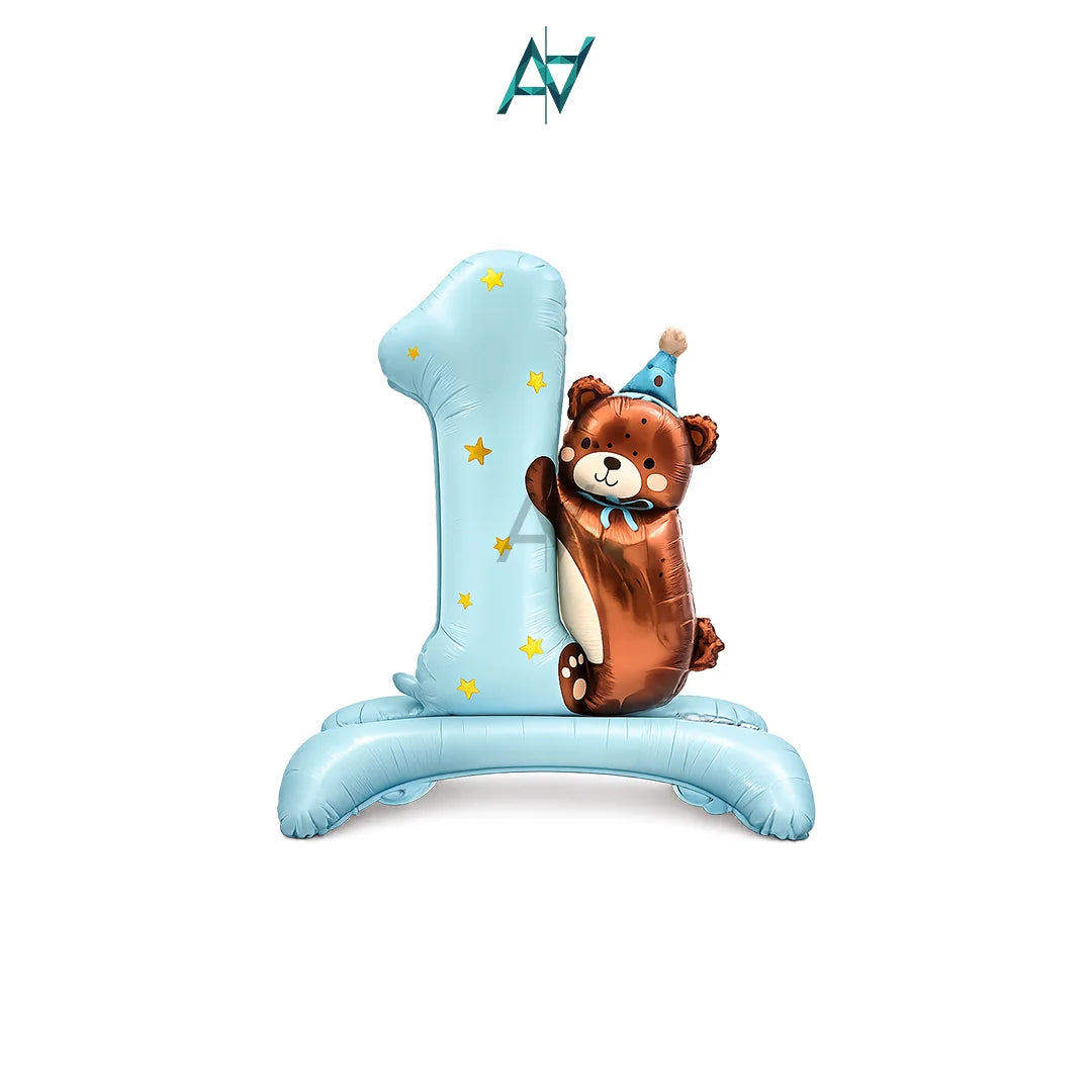 1st Birthday Teddy Bear Birthday Foil Balloon