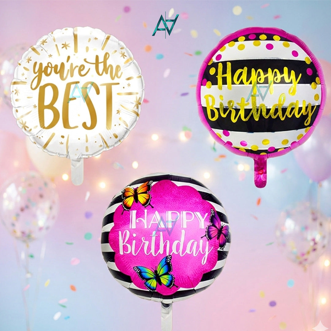 Happy Birthday Foil Balloons