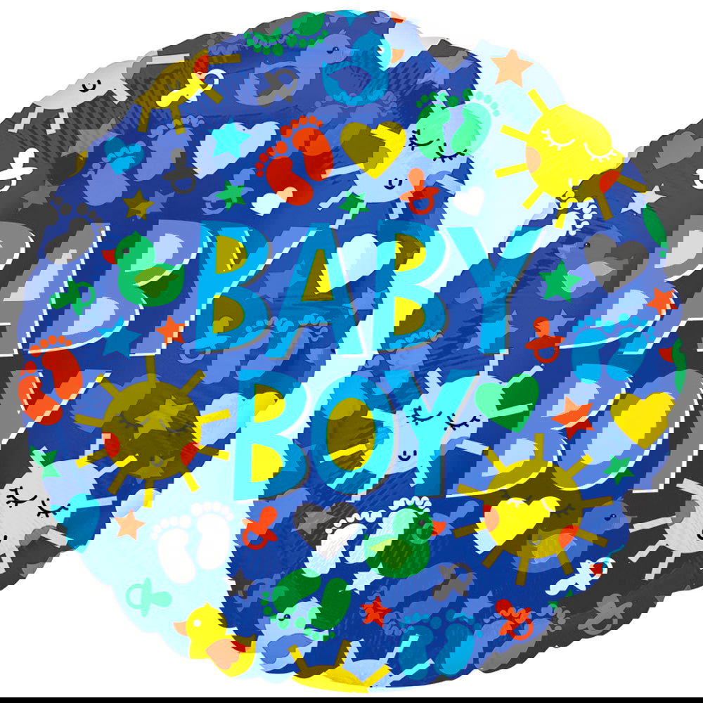 Baby Boy Round Foil Balloons - ardor