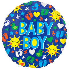 Baby Boy Round Foil Balloons - ardor