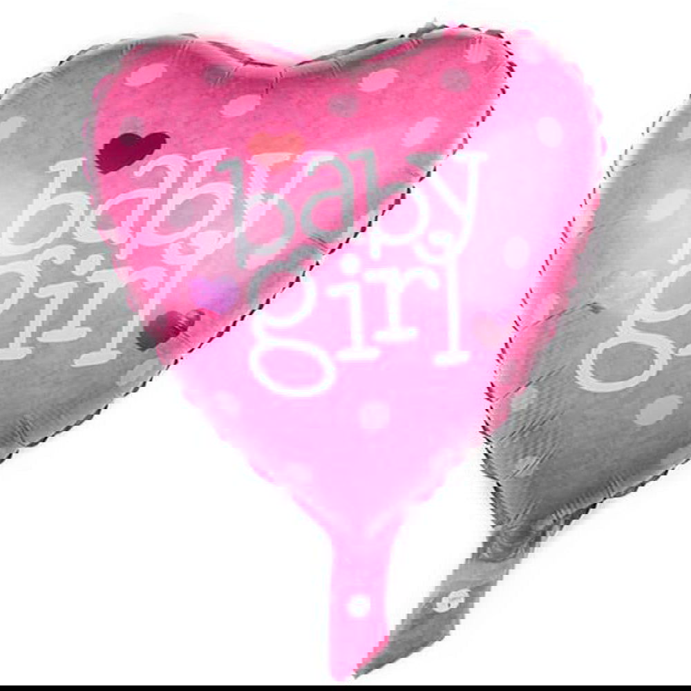 Baby Girl Heart Foil Balloons - ardor