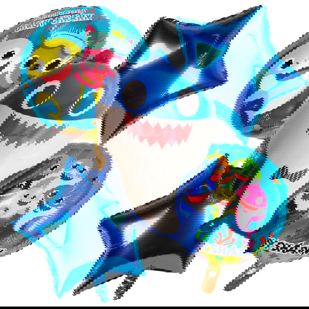 Baby Shark 5 Pcs Foil Balloons Set