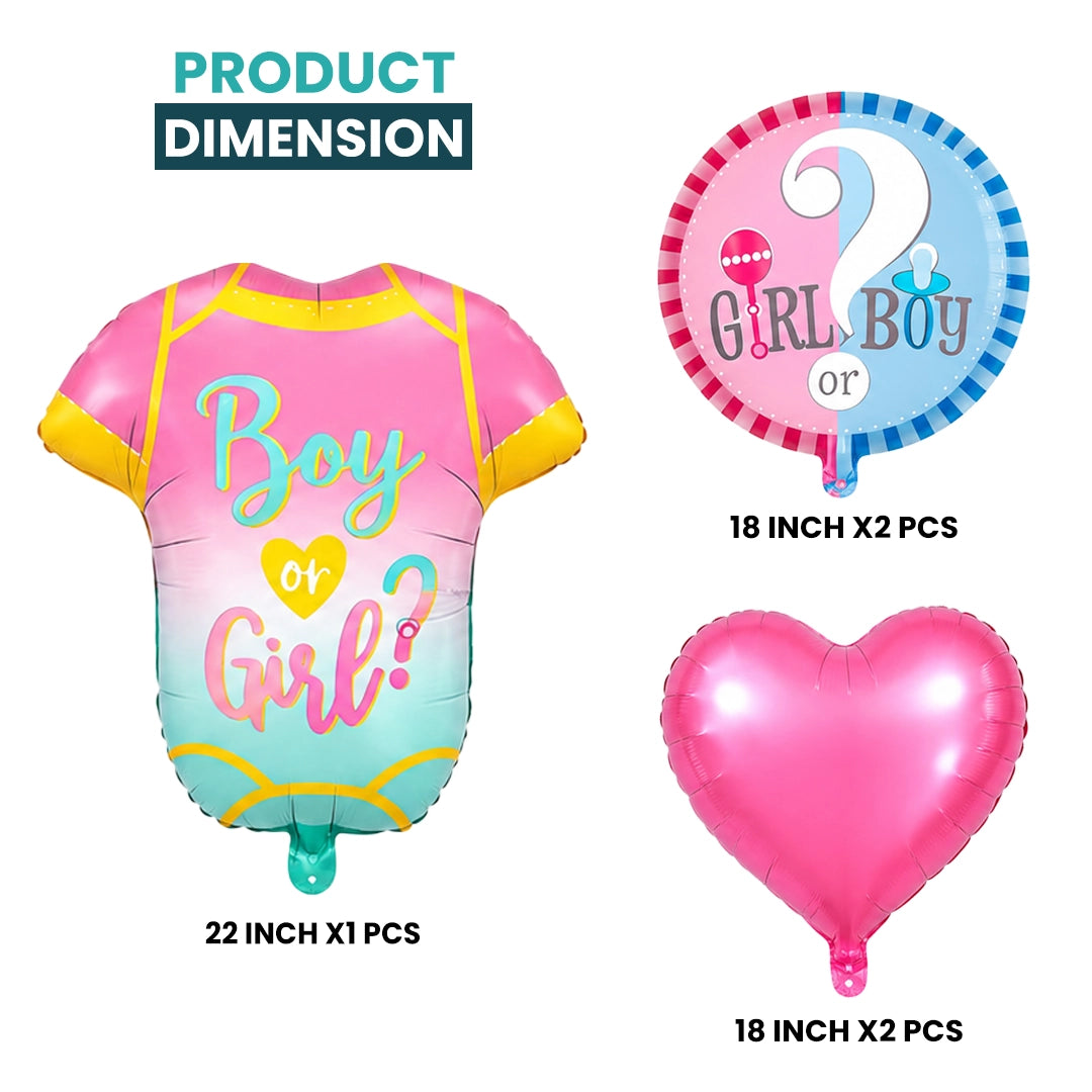 Boy or girl Foil Balloon Set