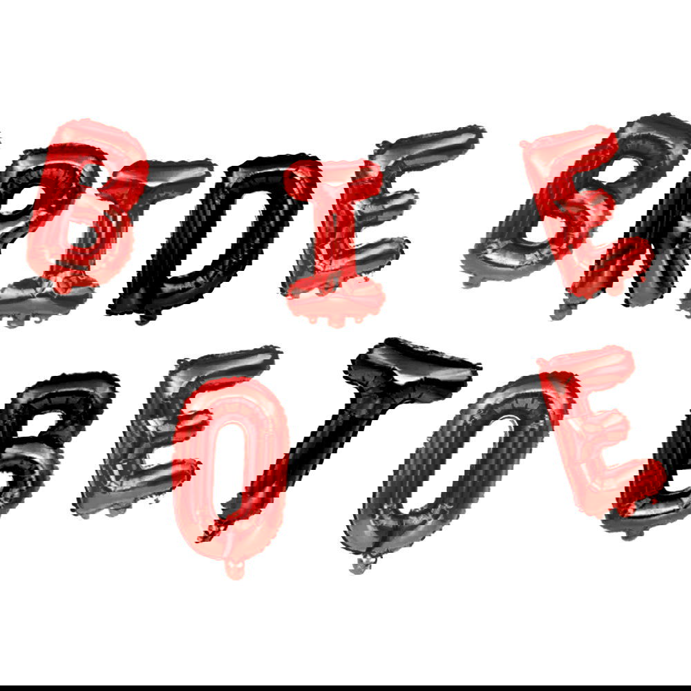 Bride To Be Red & Black Colored Balloon - ardor