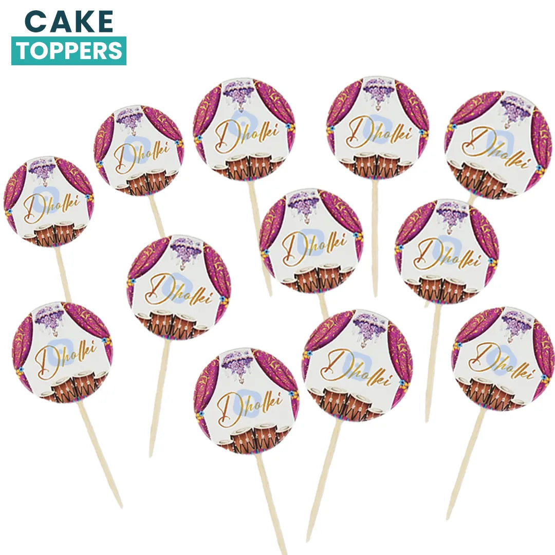 Cake Toppers - Dholki Date Fix Baat Pakki Toppers