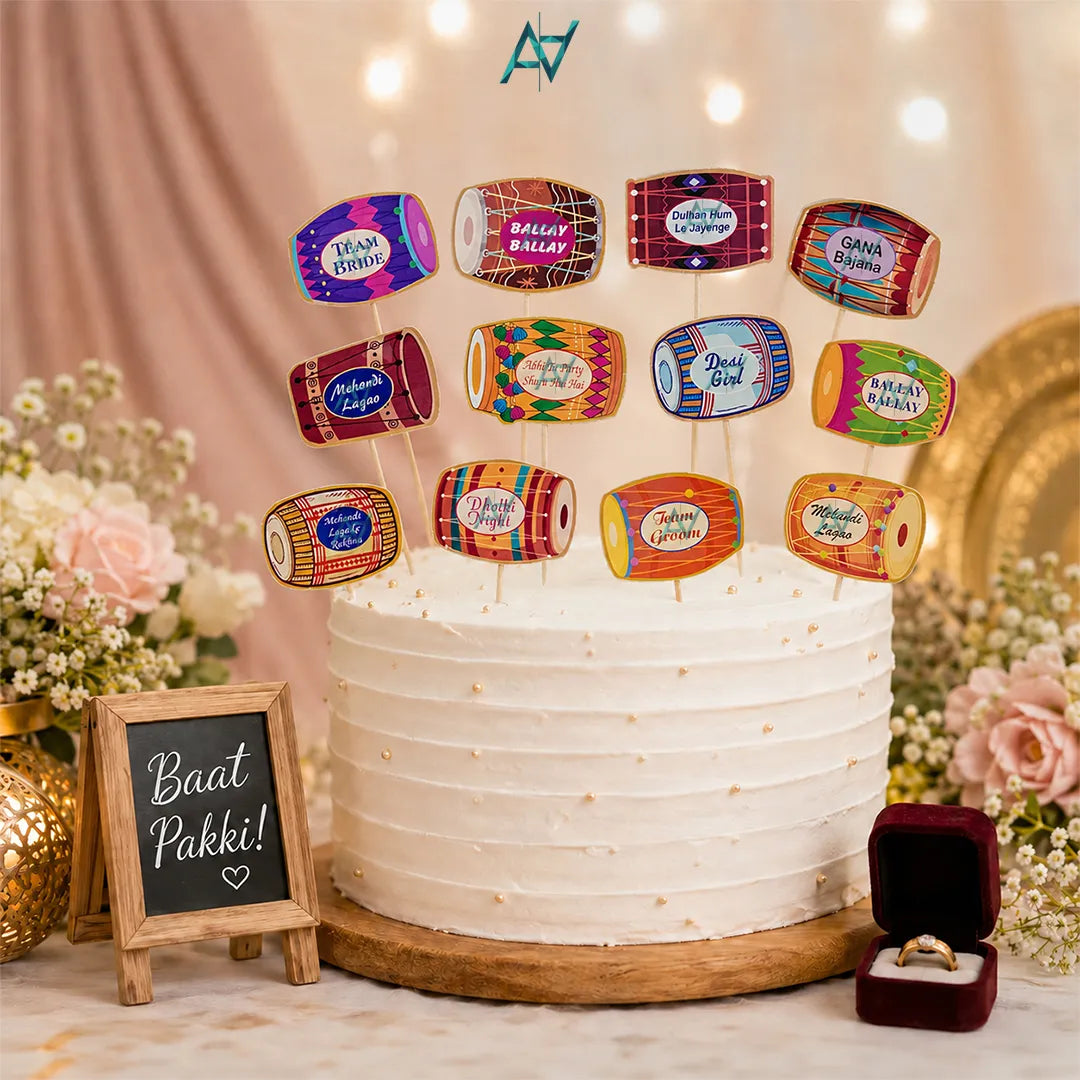 Cake Toppers Dhol Shape