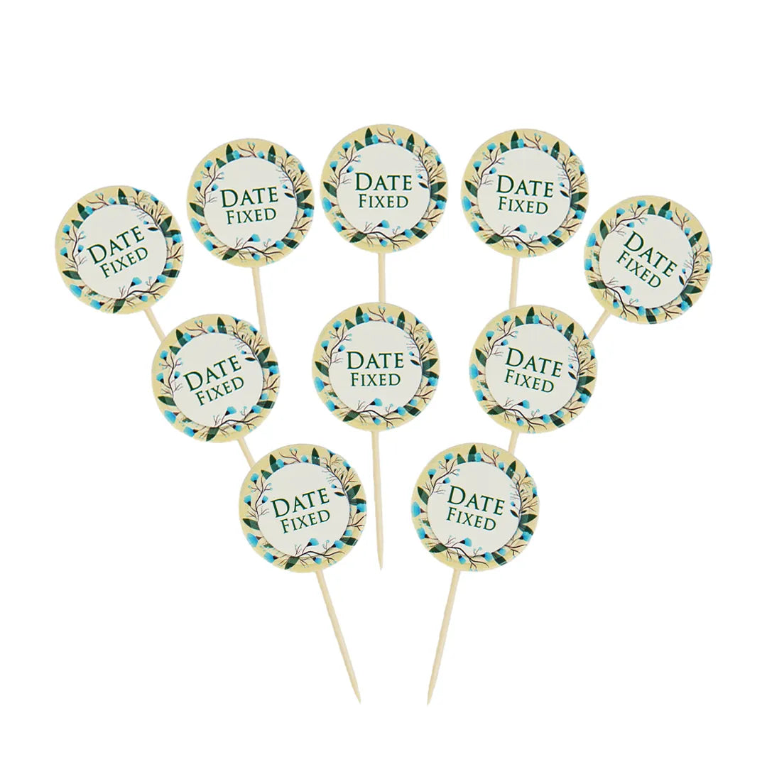 Cake Toppers - Dholki Date Fix Baat Pakki Toppers