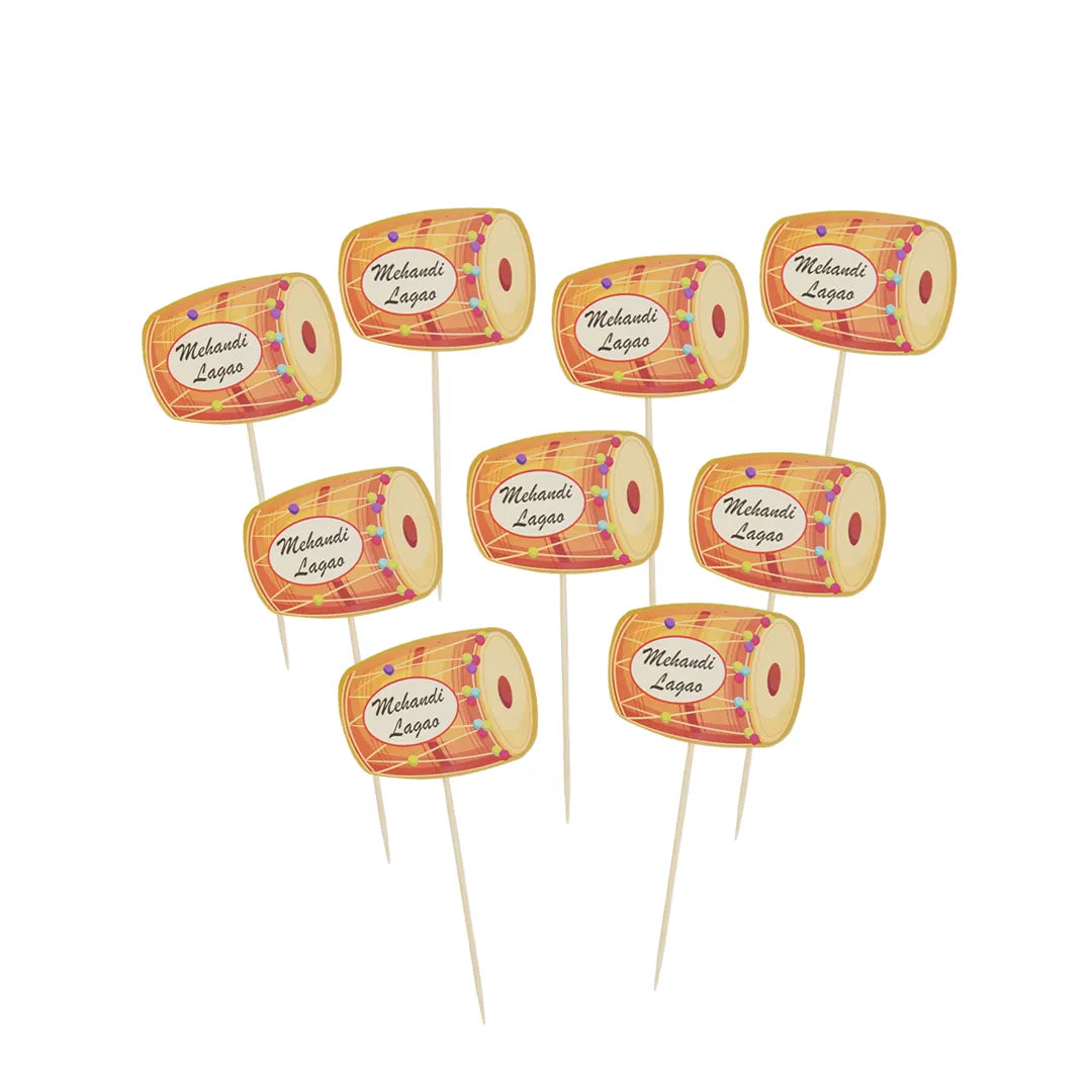 Cake Toppers Dhol Shape
