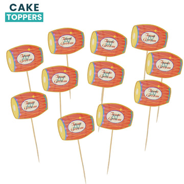 Cake Toppers Dhol Shape