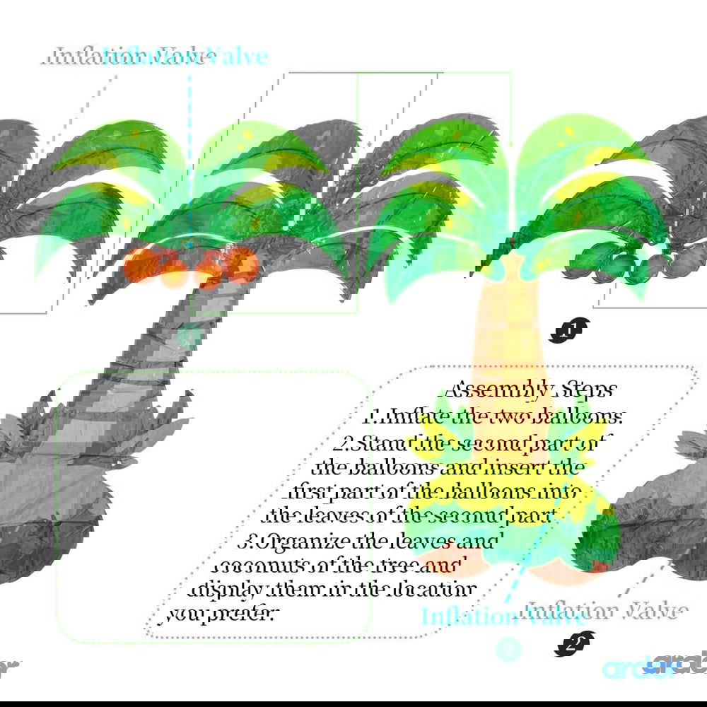 Coconut Tree Foil Balloon Pack of 1 - ardor