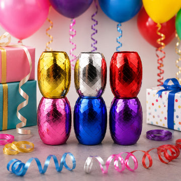 Pack of 6 Metallic Curling Ribbon Rolls