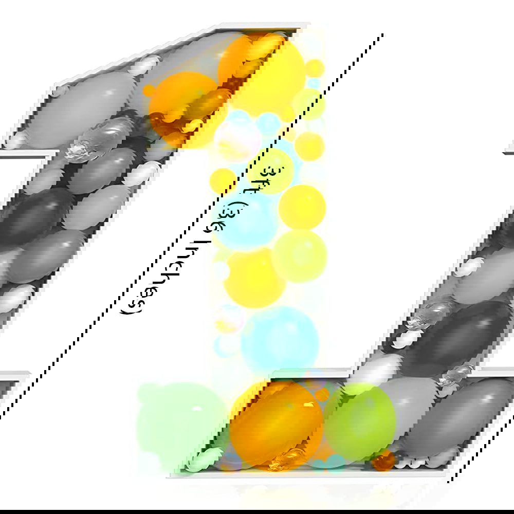 DIY 1 Number Balloon Mosaic - ardor