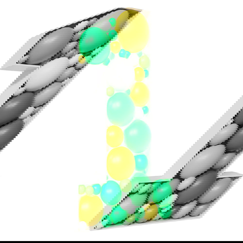 DIY 1 Number Balloon Mosaic - ardor