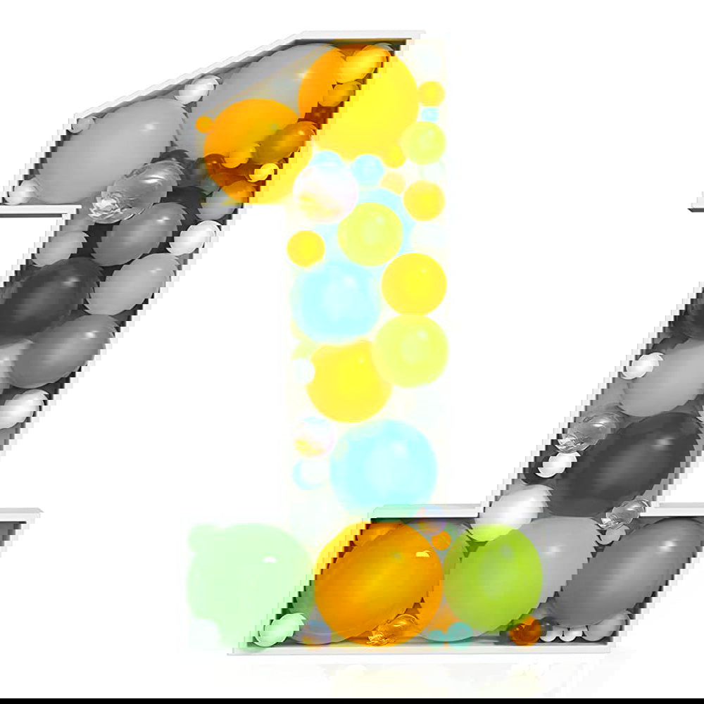 DIY 1 Number Balloon Mosaic - ardor