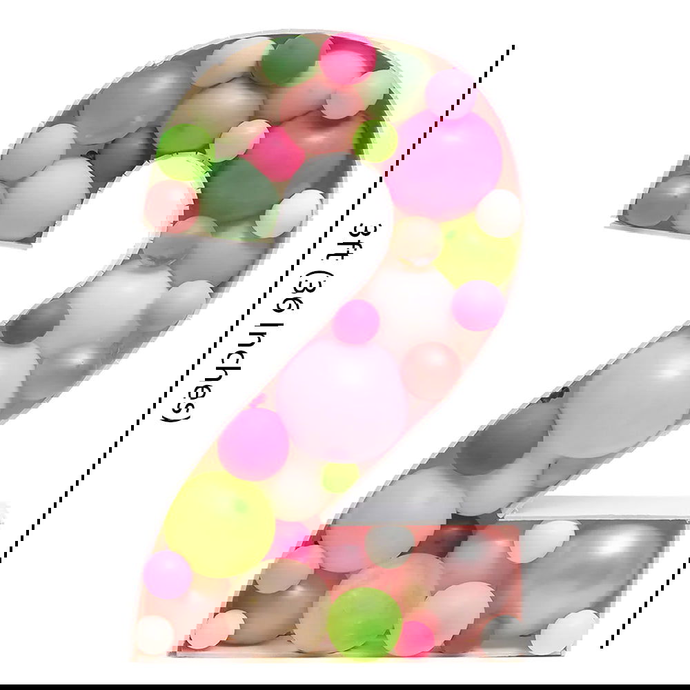 DIY 2 Number Balloon Mosaic - ardor