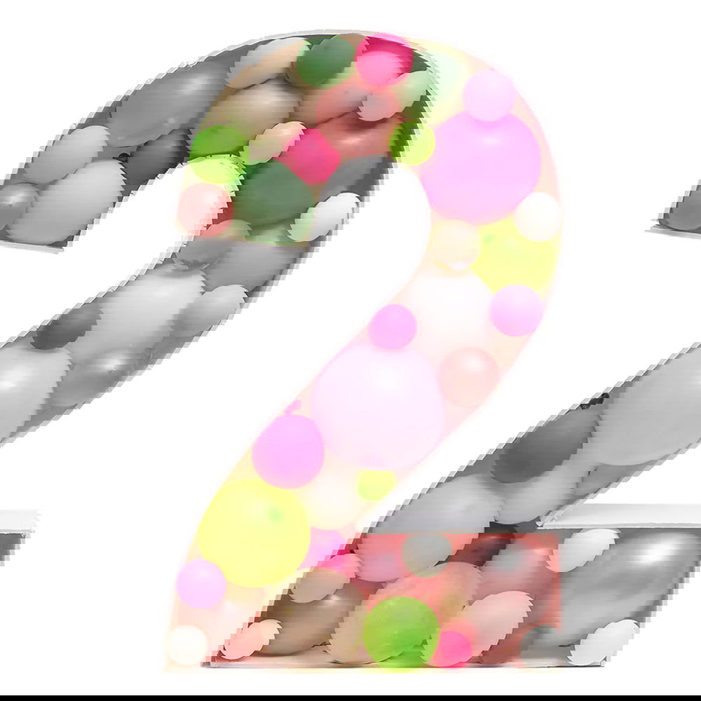 DIY 2 Number Balloon Mosaic - ardor