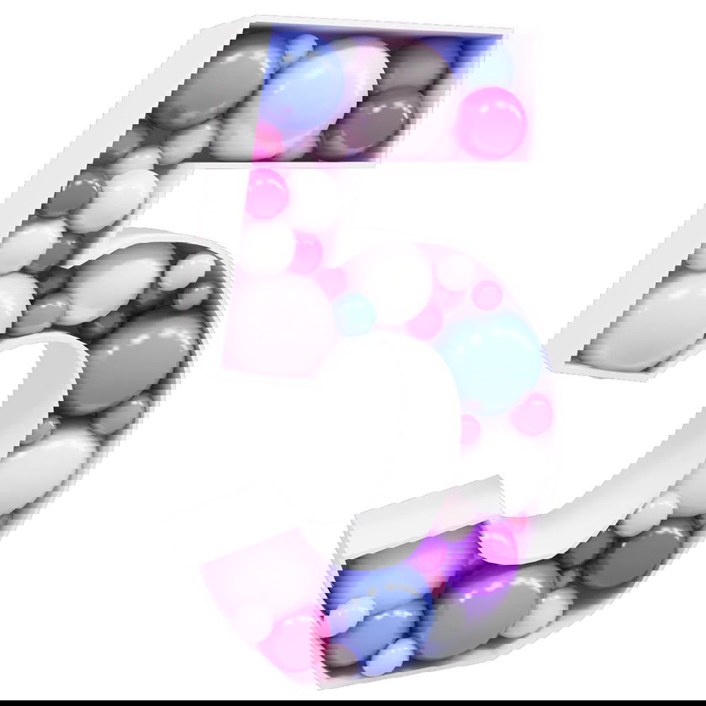 DIY 5 Number Balloon Mosaic - ardor