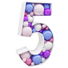DIY 5 Number Balloon Mosaic - ardor