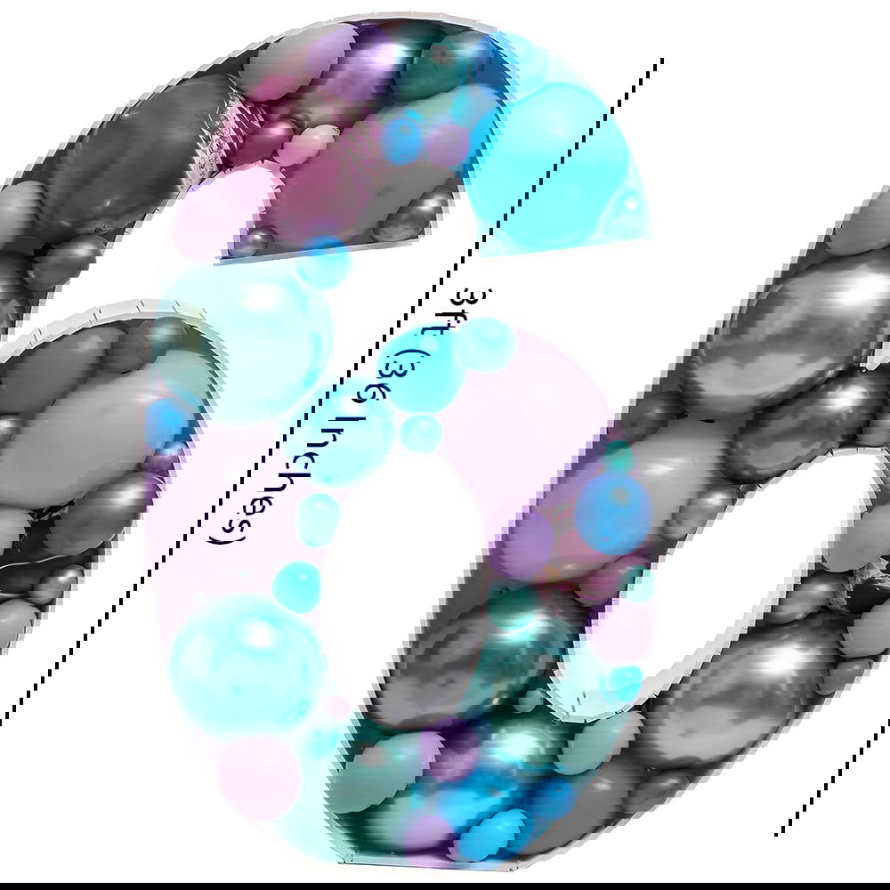 DIY 6 Number Balloon Mosaic - ardor