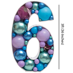 DIY 6 Number Balloon Mosaic - ardor