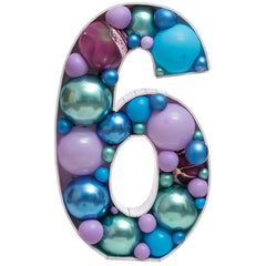 DIY 6 Number Balloon Mosaic - ardor