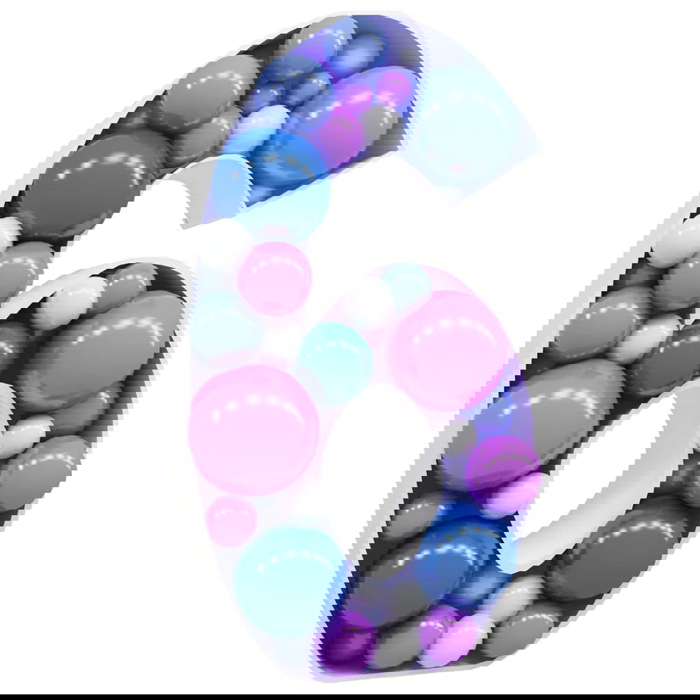 DIY 6 Number Balloon Mosaic - ardor