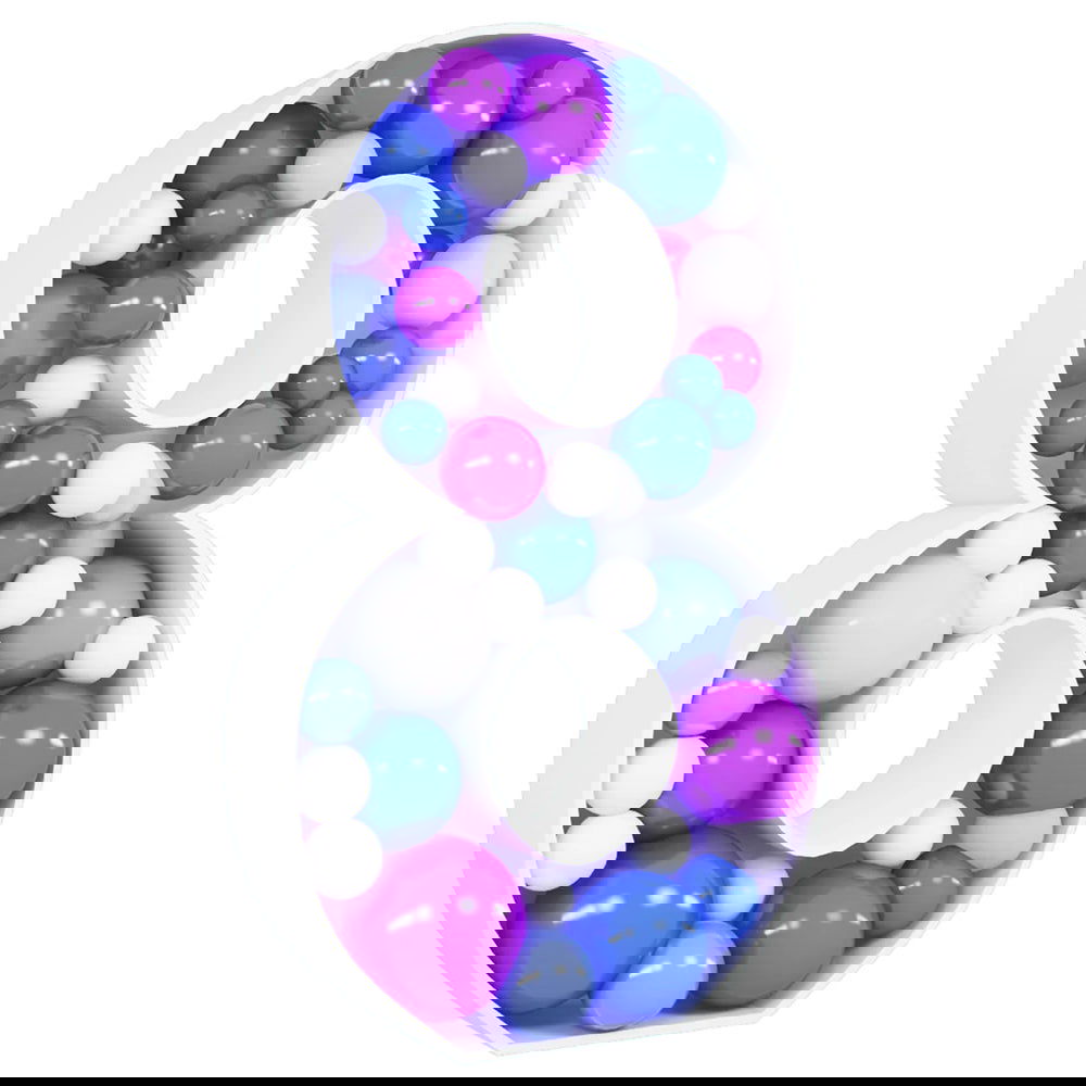 DIY 8 Number Balloon Mosaic - ardor