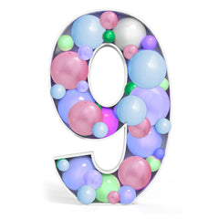 DIY 9 Number Balloon Mosaic - ardor