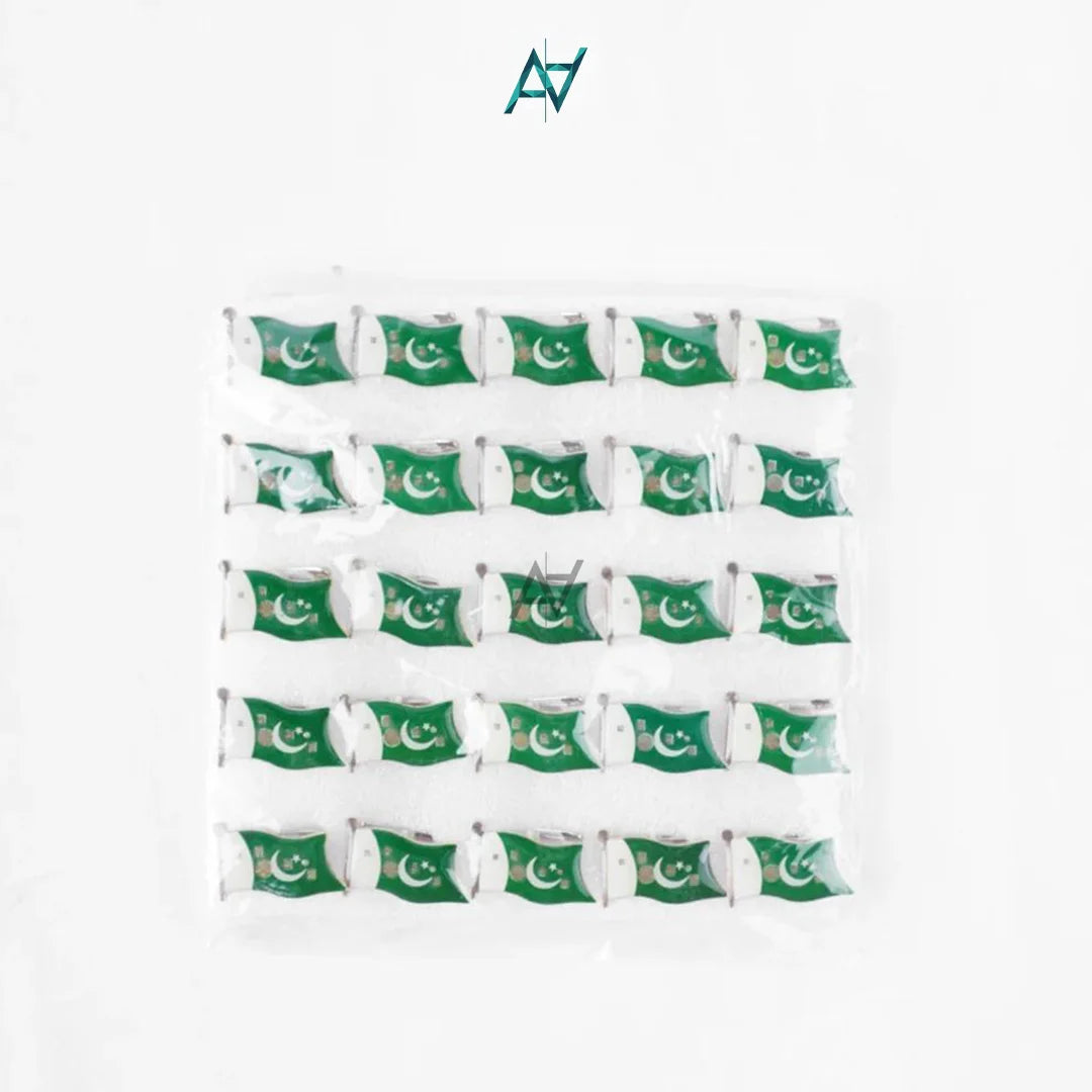 Pakistani Flag LED Light Badges
