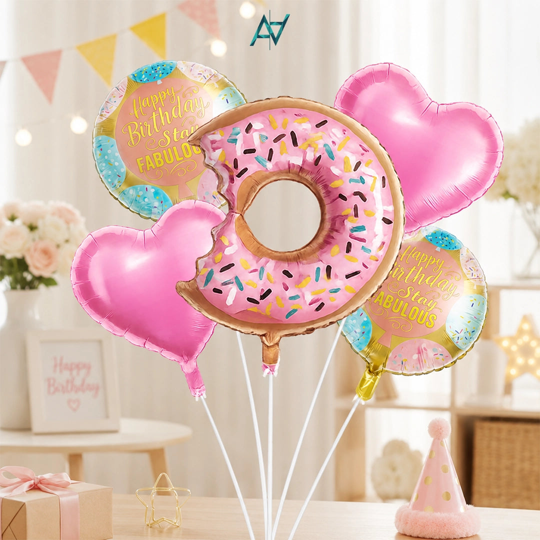 Donut Foil Balloon Set