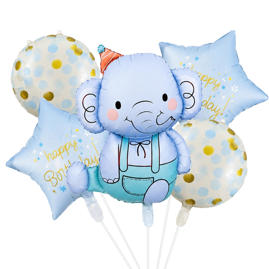 Elephant Helium Foil Balloon Set | Jungle & Safari Birthday Party Decorations