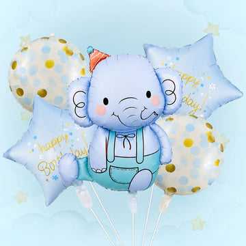 Elephant Helium Foil Balloon Set | Jungle & Safari Birthday Party Decorations