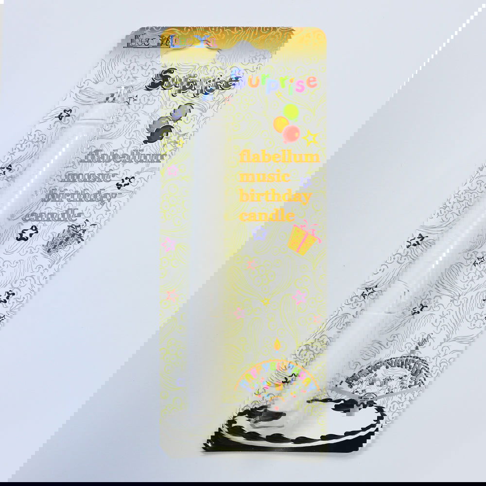 Fan Surprise Banner Candle – Fun Birthday Cake Decoration with Spinning Banner for Kids’ Parties - ardor