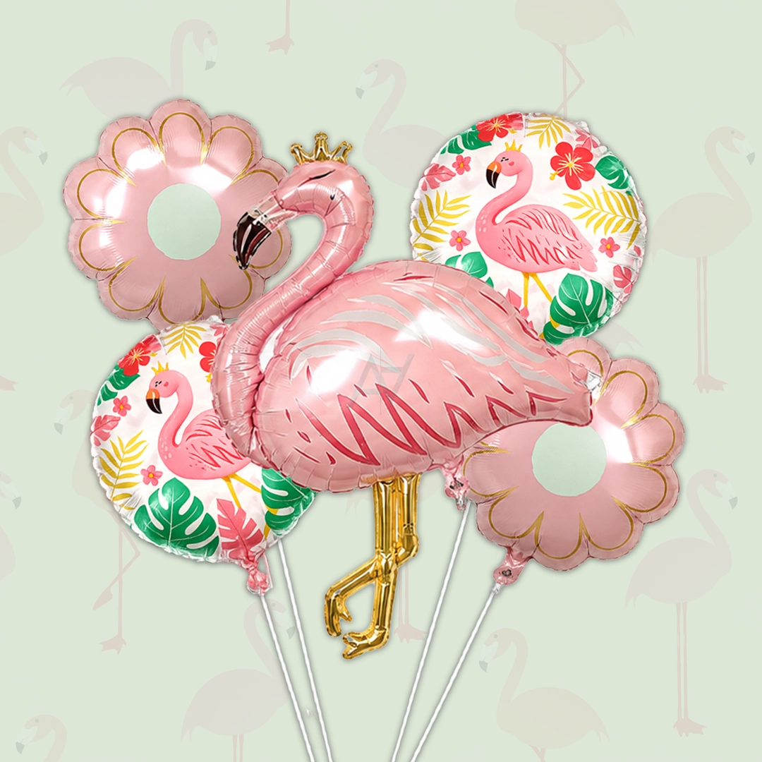 Flamingo Foil Balloon Set