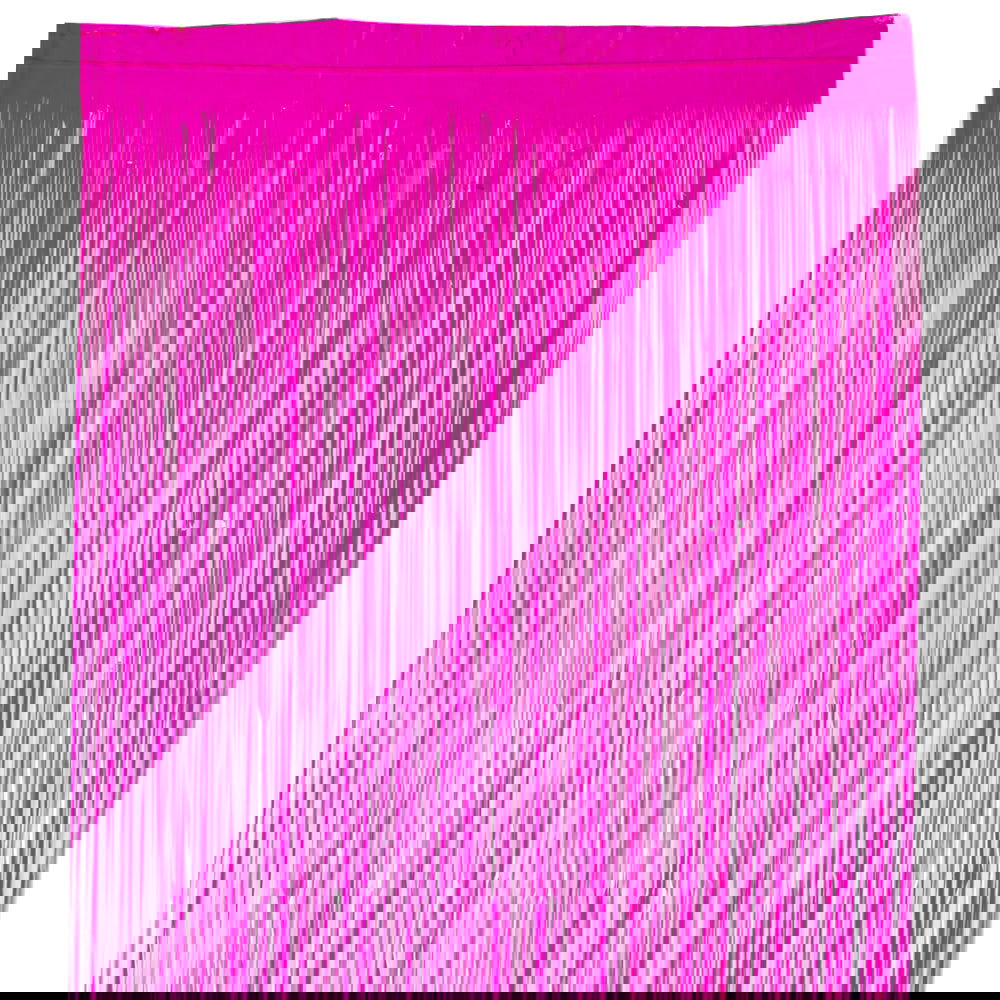 Fluorescent Shocking Pink Foil Curtains - ardor