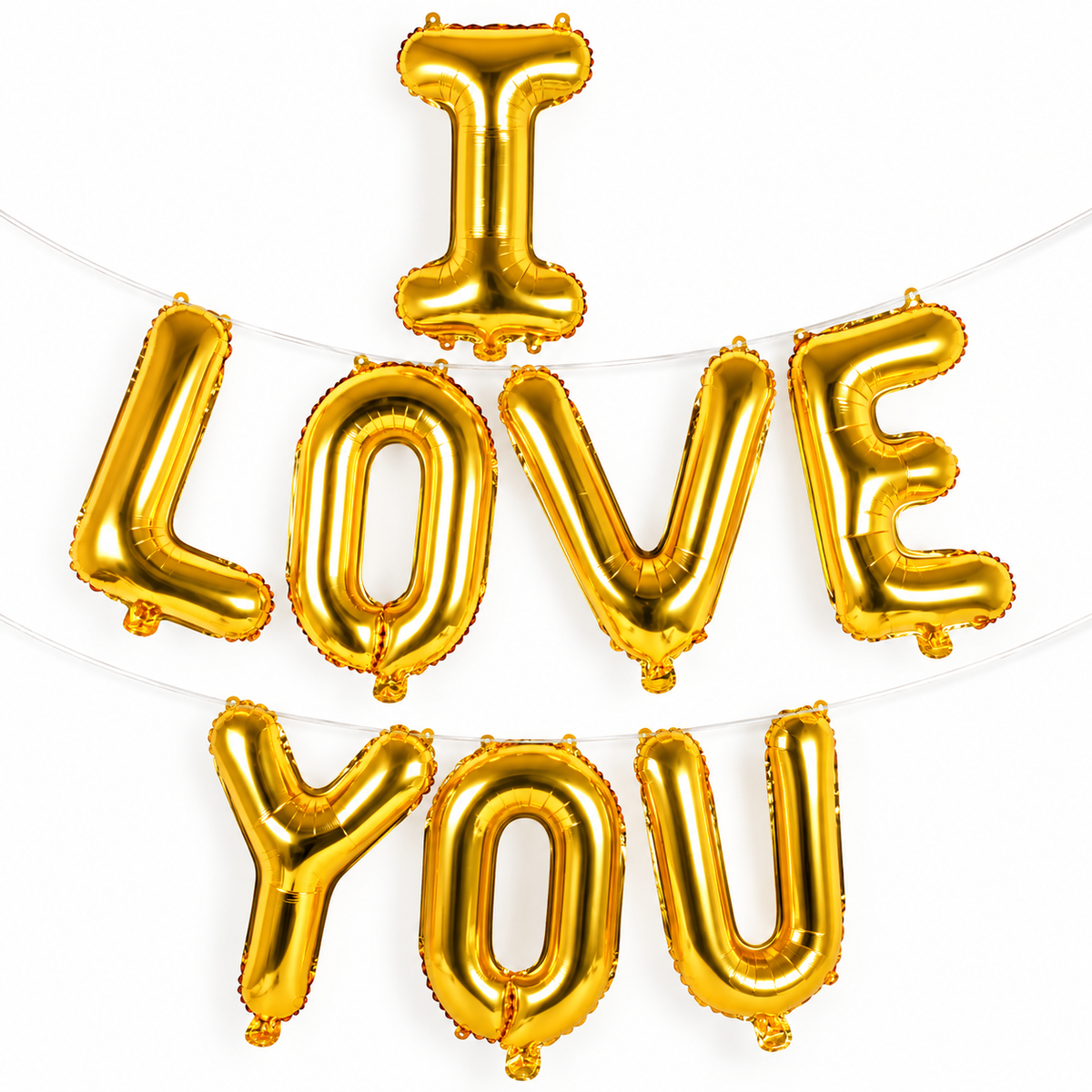 I Love You Gold Foil Balloon Set