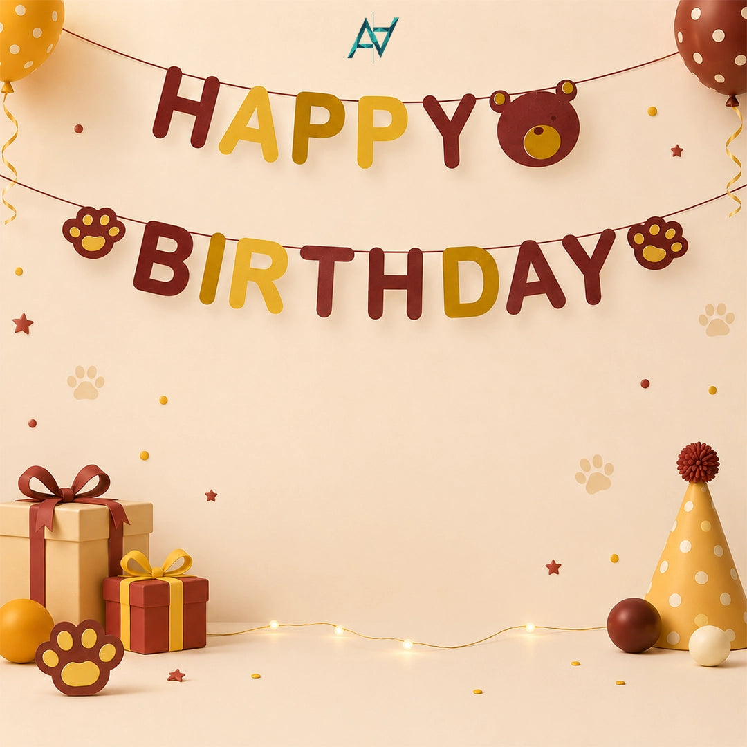 Happy Birthday Bunting Banner