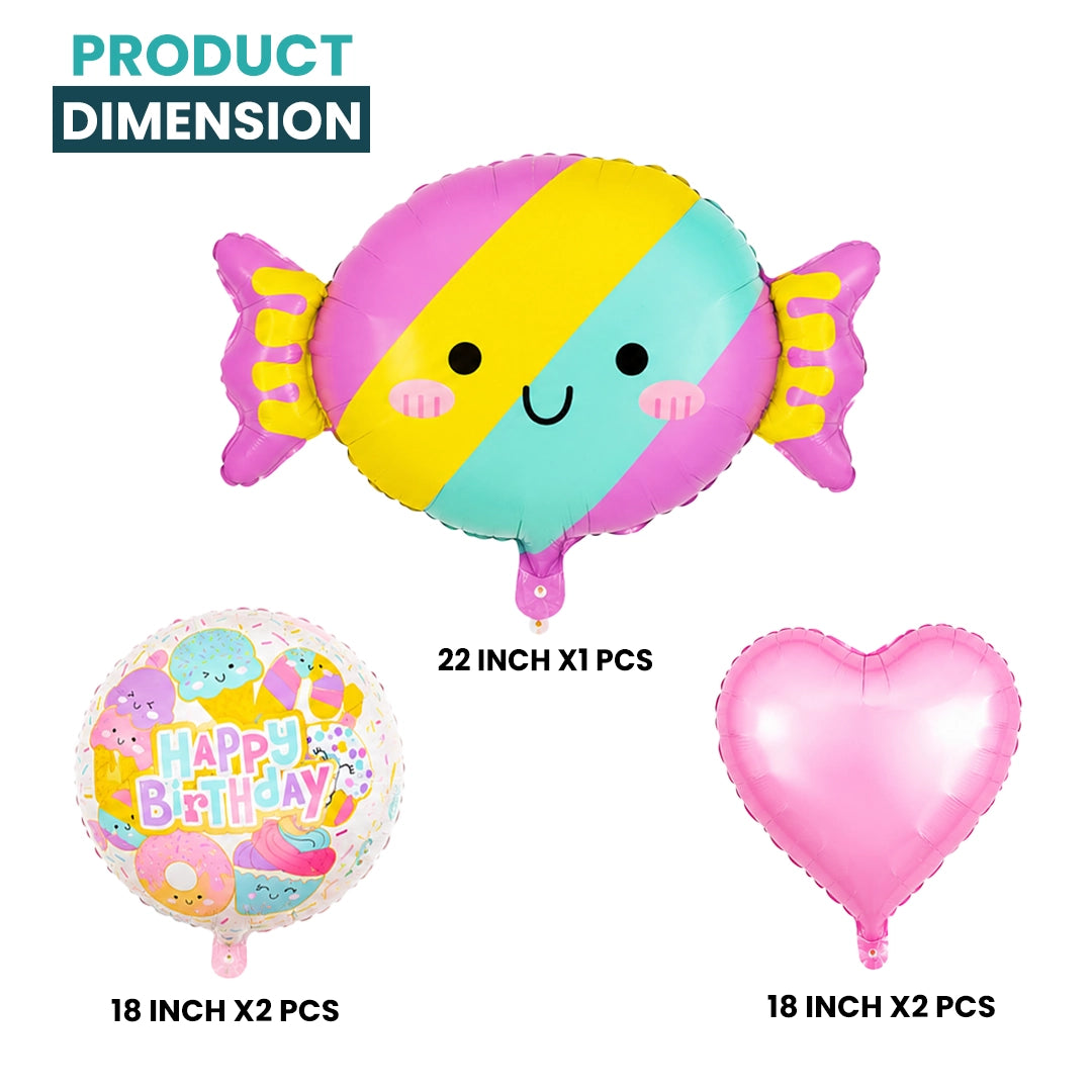 Happy Birthday Candy Foil Balloon | Birthday Party Decoration