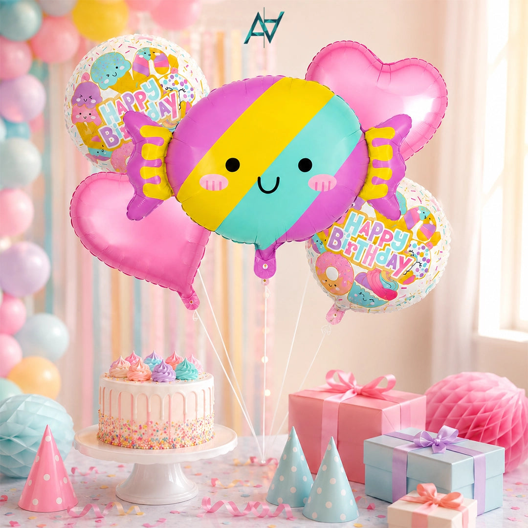 Happy Birthday Candy Foil Balloon | Birthday Party Decoration