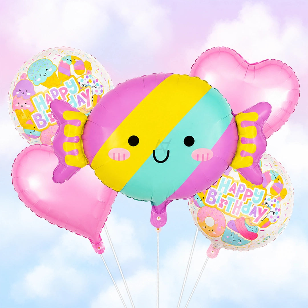 Happy Birthday Candy Foil Balloon | Birthday Party Decoration