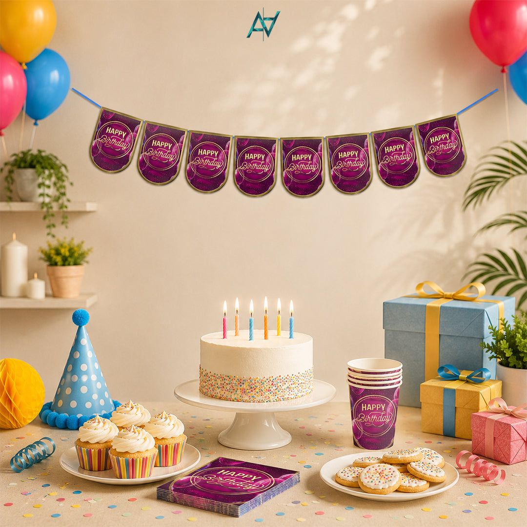 Happy Birthday Bunting Banner