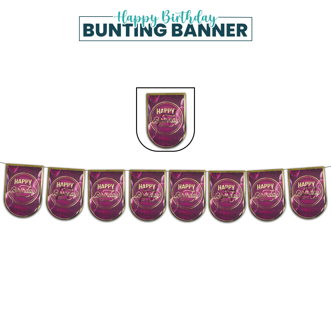 Happy Birthday Bunting Banner