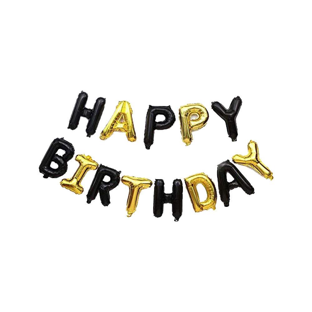 Happy Birthday Golden & Black Colored Black - ardor