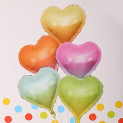 Heart Foil Balloons 5 Pcs Set