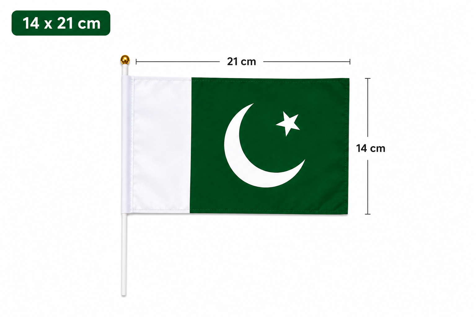 Pakistan Hand Flag – High Quality National Flag for Independence Day & Events |