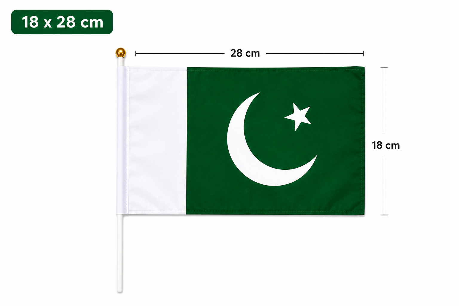 Pakistan Hand Flag – High Quality National Flag for Independence Day & Events |