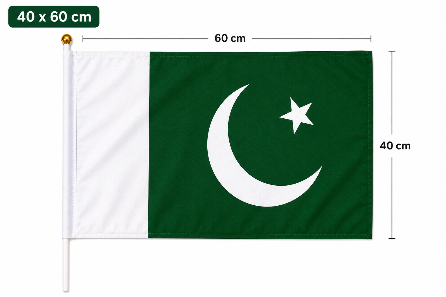 Pakistan Hand Flag – High Quality National Flag for Independence Day & Events |